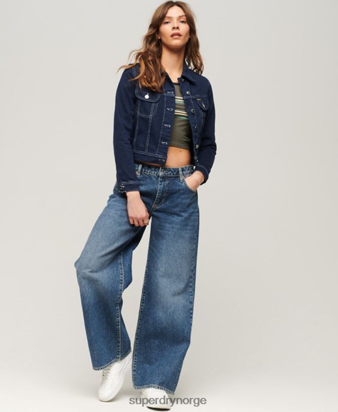 Superdry marinen klær 86P46D3528 arbeidstøy cropped jakke kvinner