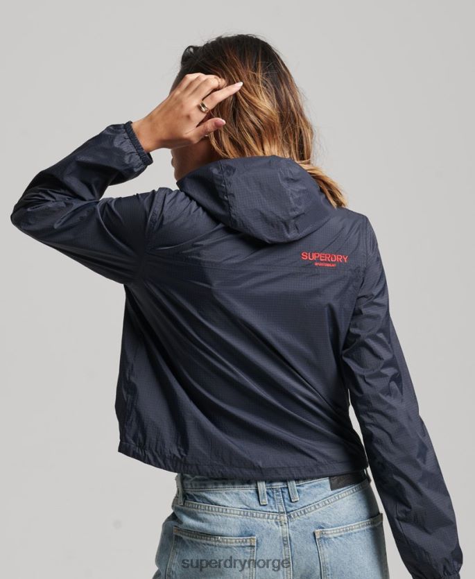 Superdry marinen klær 86P46D3540 kode standard logo lettvektsjakke kvinner