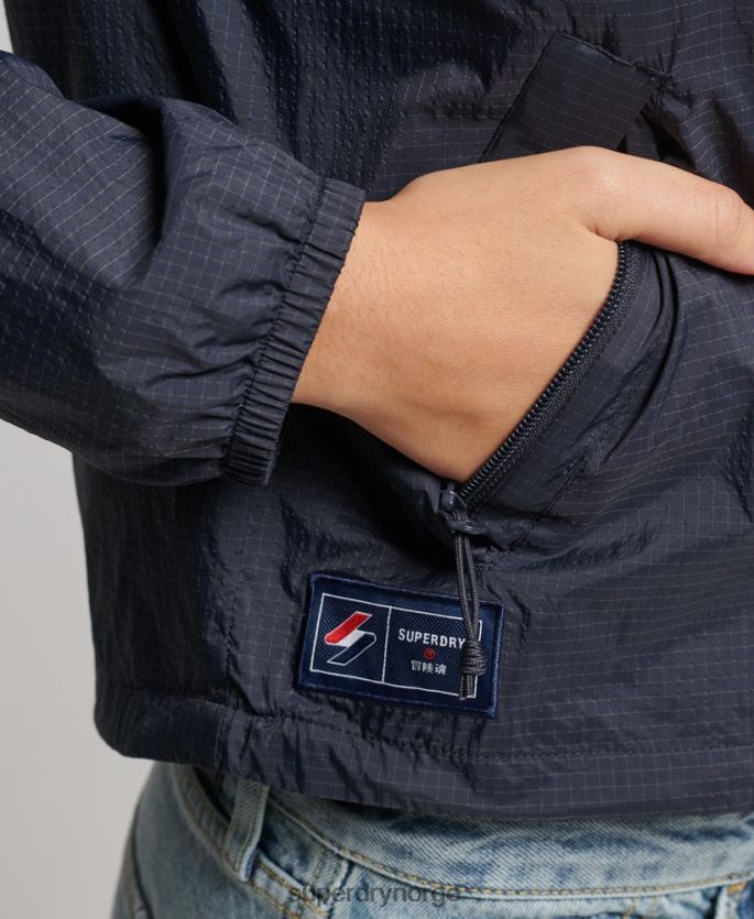 Superdry marinen klær 86P46D3540 kode standard logo lettvektsjakke kvinner