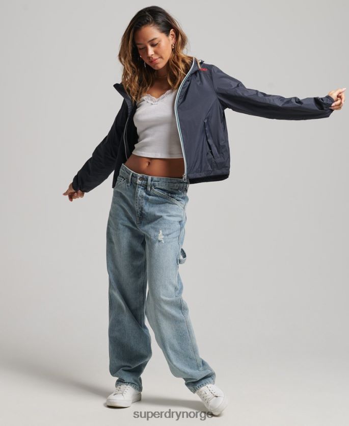 Superdry marinen klær 86P46D3540 kode standard logo lettvektsjakke kvinner