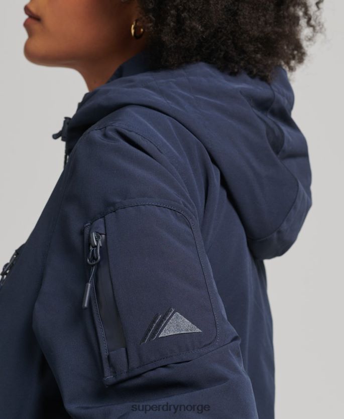 Superdry marinen klær 86P46D3587 ultimate sd-vindjakke med hette kvinner