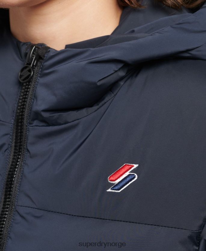 Superdry marinen klær 86P46D3600 varmeforseglet polstret jakke kvinner