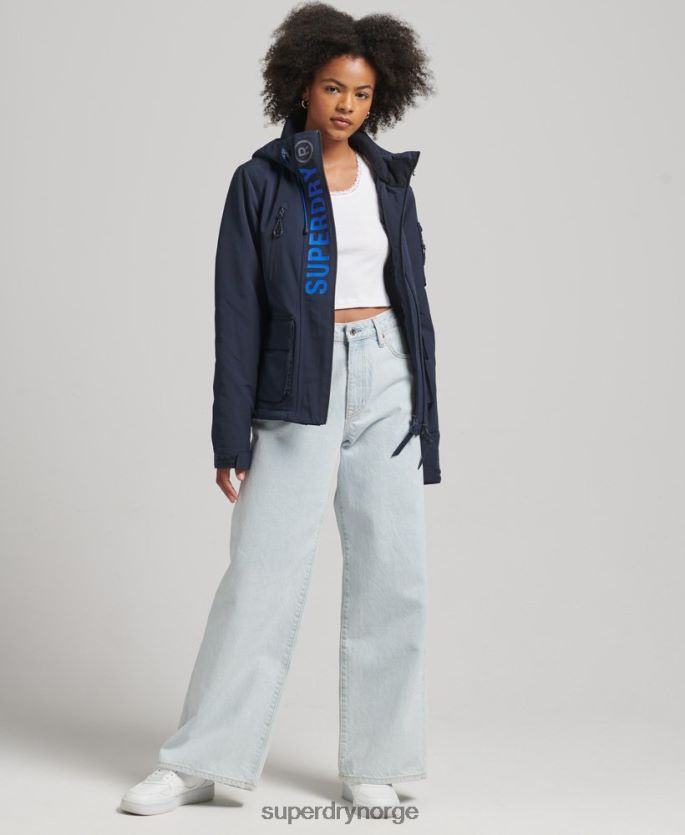 Superdry marinen klær 86P46D3664 ultimate sd-vindjakke med hette kvinner