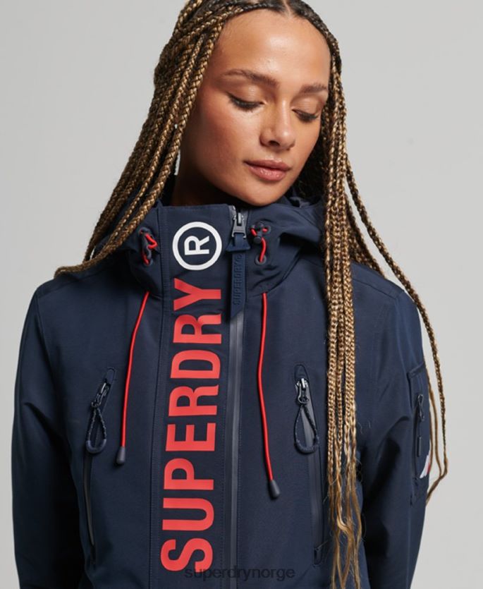 Superdry marinen klær 86P46D3738 ultimate sd-vindjakke med hette kvinner