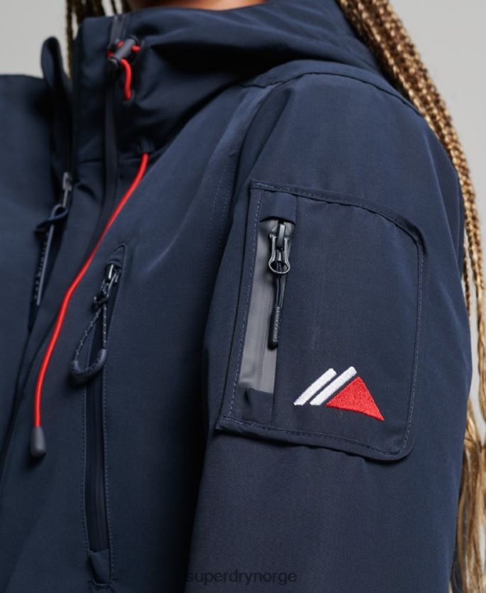 Superdry marinen klær 86P46D3738 ultimate sd-vindjakke med hette kvinner