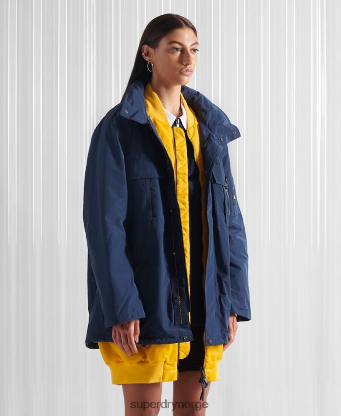 Superdry marinen klær 86P46D4763 limited edition sdx new york dobbel jakke kvinner