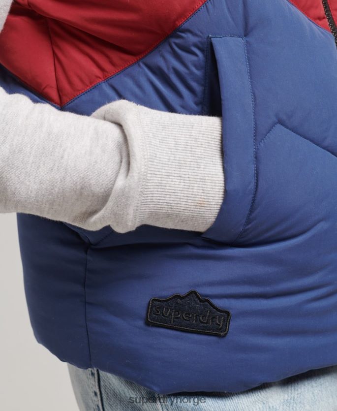 Superdry marinen klær 86P46D5502 retro panel puffer gilet kvinner