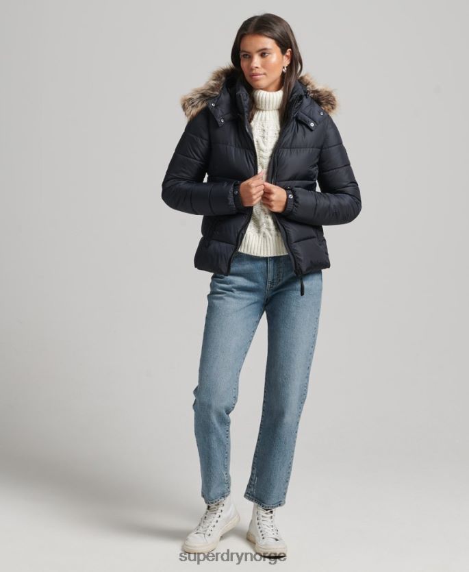Superdry marinen klær 86P46D5559 fjellhette fuji luxe jakke kvinner