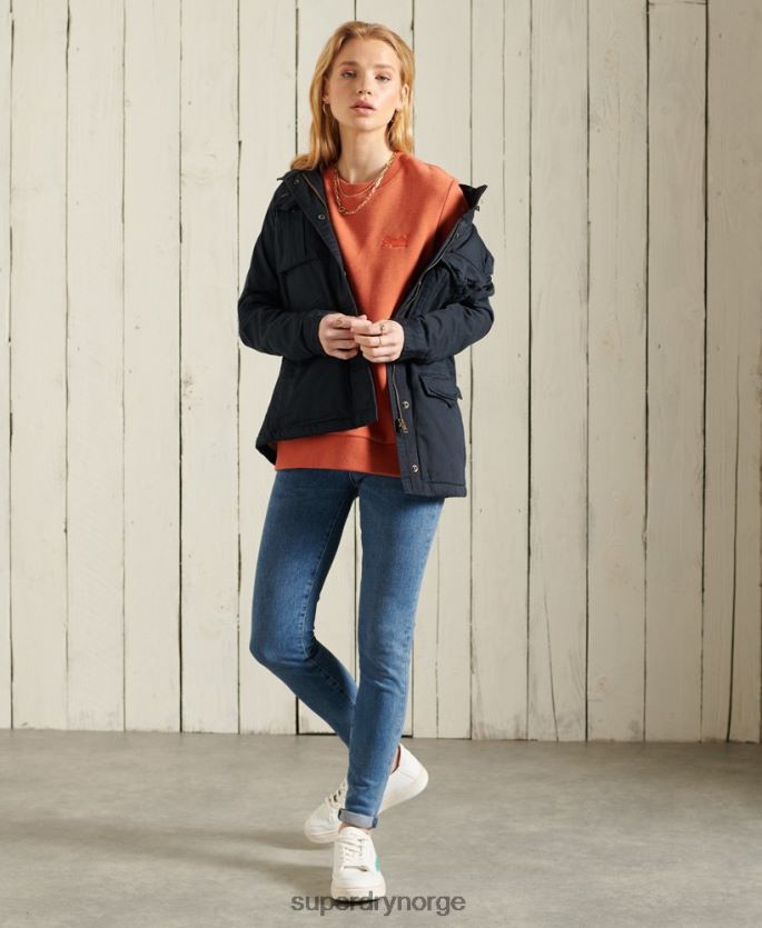 Superdry marinen klær 86P46D5583 klassisk rookie borg jakke kvinner