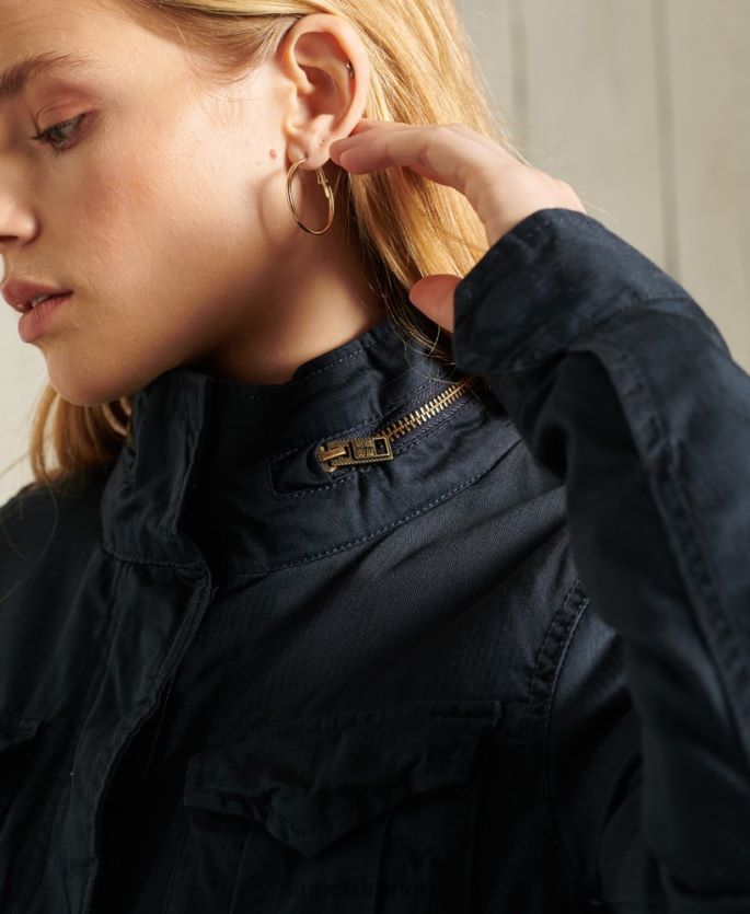 Superdry marinen klær 86P46D5583 klassisk rookie borg jakke kvinner