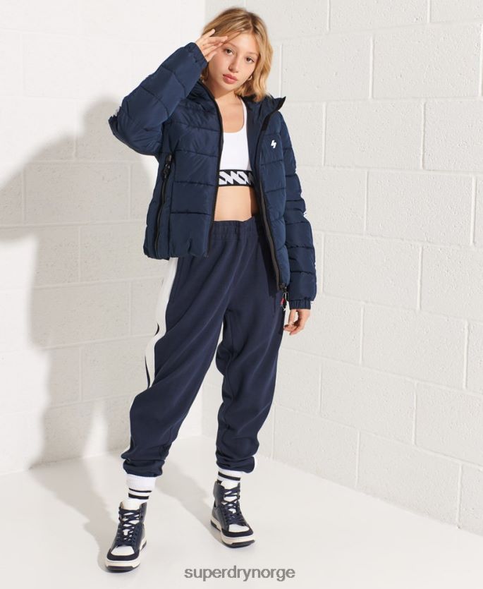 Superdry marinen klær 86P46D5586 kode logo tape spirit puffer jakke kvinner