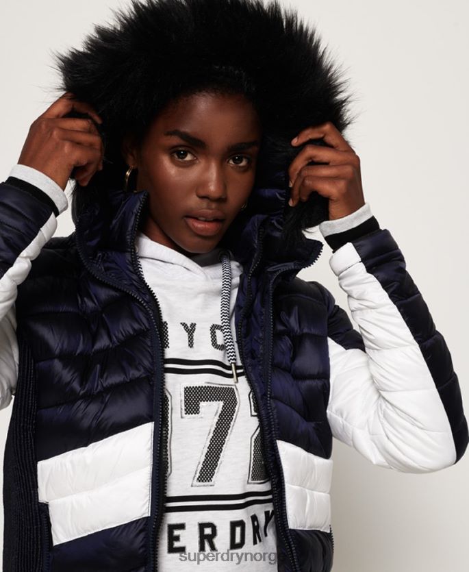 Superdry marinen klær 86P46D5703 offshore luksus chevron fuji jakke kvinner