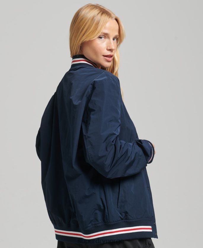 Superdry marinen klær 86P46D5728 oversized nylon varsity jakke kvinner