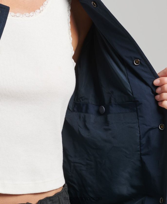 Superdry marinen klær 86P46D5728 oversized nylon varsity jakke kvinner