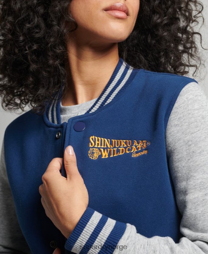 Superdry marinen klær 86P46D5751 vintage collegiate baseball jersey bomberjakke kvinner