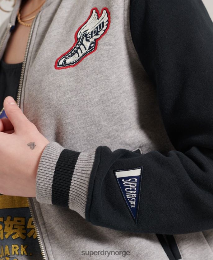 Superdry marinen klær 86P46D6006 kollegialt scripted baseball bomberjakke kvinner