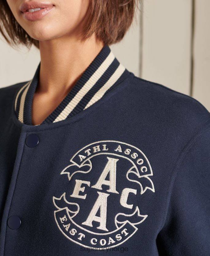Superdry marinen klær 86P46D6026 oversized college jersey bomberjakke kvinner