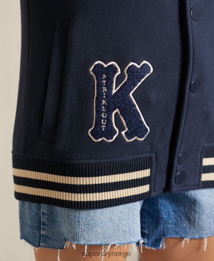 Superdry marinen klær 86P46D6026 oversized college jersey bomberjakke kvinner