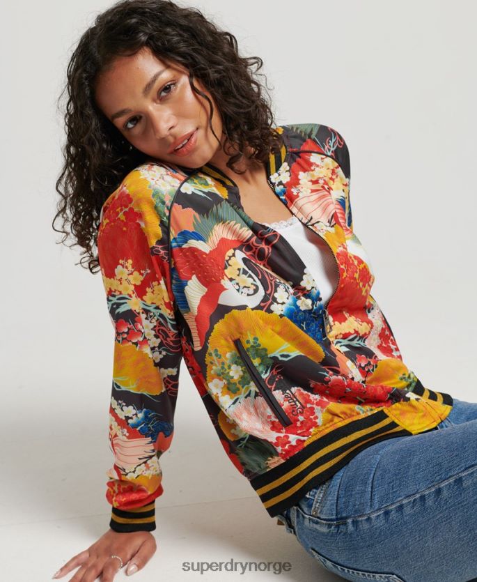 Superdry multi klær 86P46D3521 Suikajan-jakke med vintage-trykk kvinner