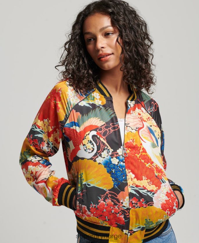 Superdry multi klær 86P46D3521 Suikajan-jakke med vintage-trykk kvinner