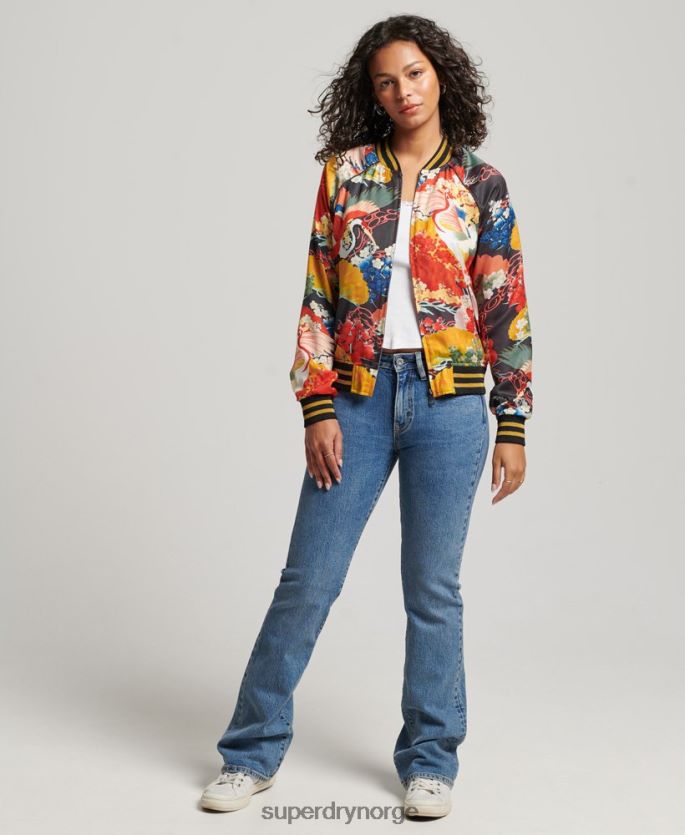Superdry multi klær 86P46D3521 Suikajan-jakke med vintage-trykk kvinner