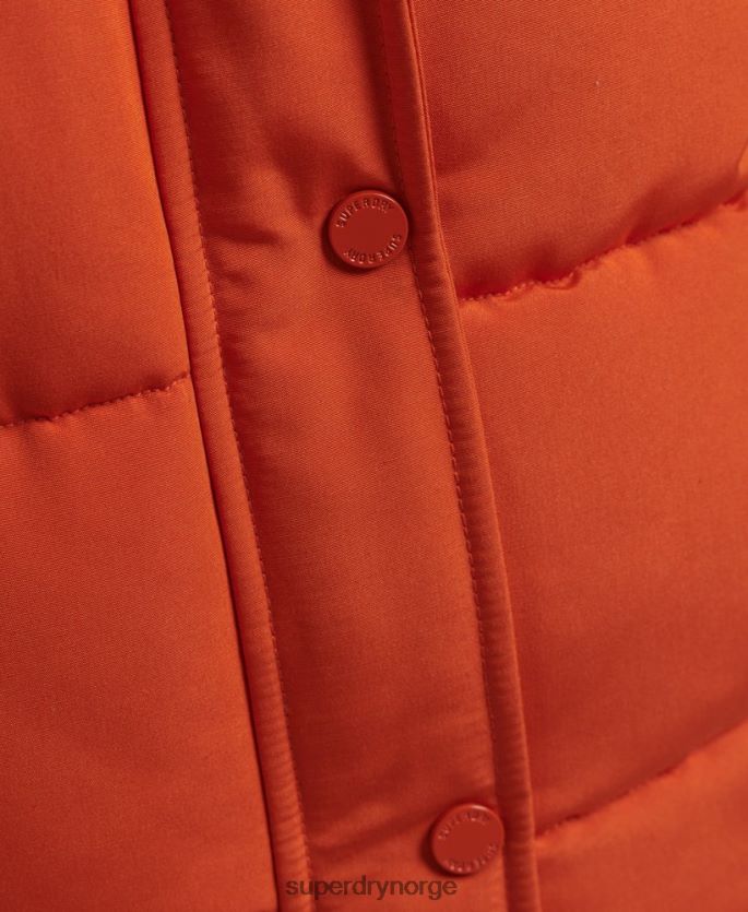 Superdry oransje klær 86P46D3592 everest faux pels gilet kvinner