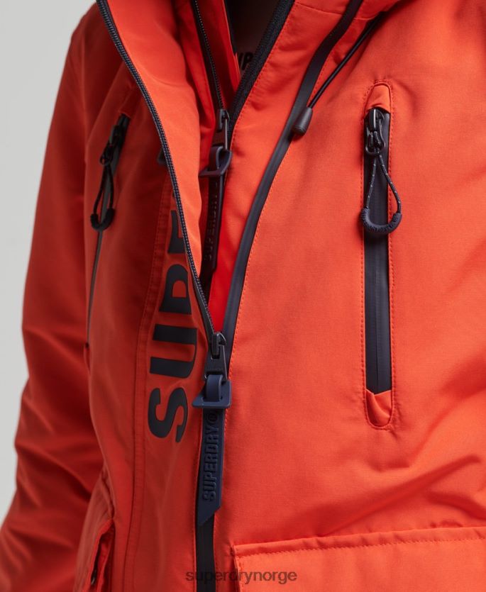 Superdry oransje klær 86P46D3663 ultimate sd-vindjakke med hette kvinner