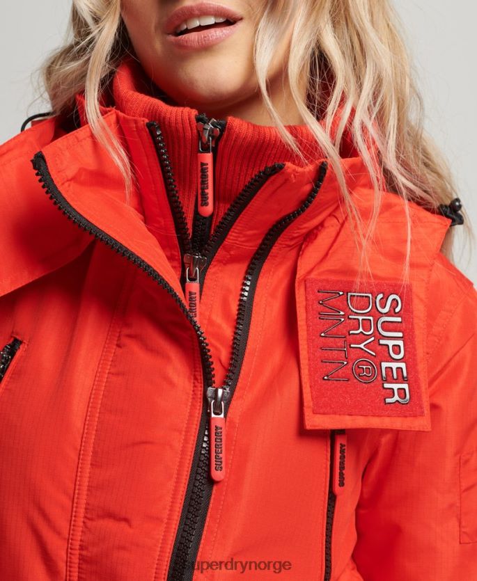 Superdry rød klær 86P46D3554 fjell sd-vindjakke kvinner