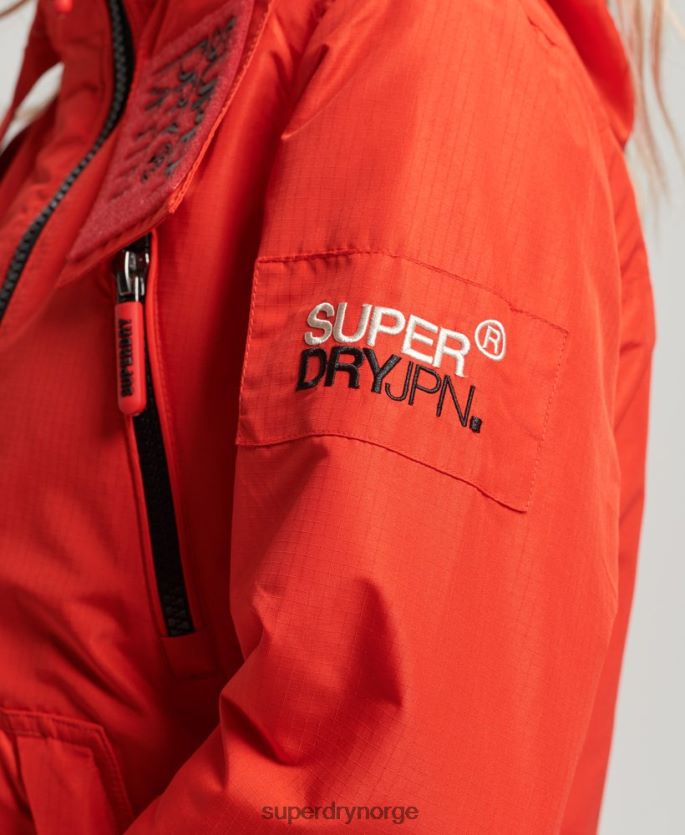 Superdry rød klær 86P46D3554 fjell sd-vindjakke kvinner