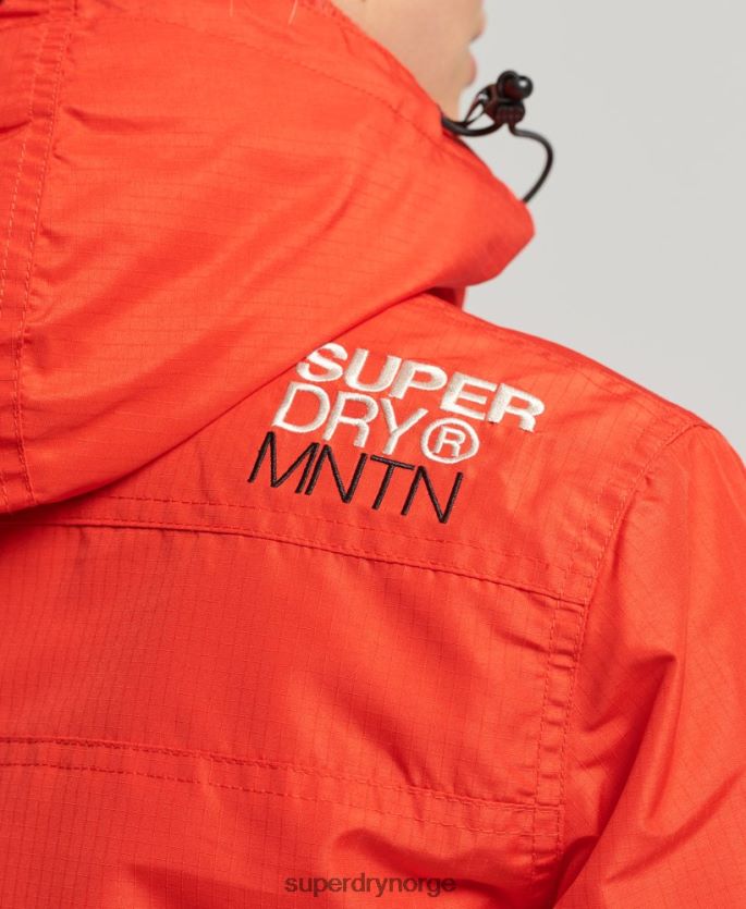 Superdry rød klær 86P46D3554 fjell sd-vindjakke kvinner