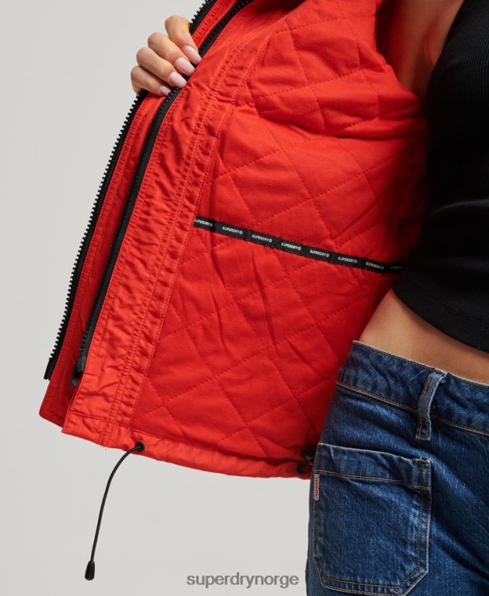 Superdry rød klær 86P46D3554 fjell sd-vindjakke kvinner