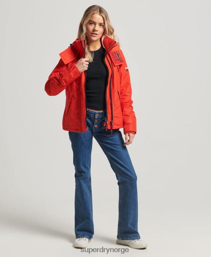 Superdry rød klær 86P46D3554 fjell sd-vindjakke kvinner