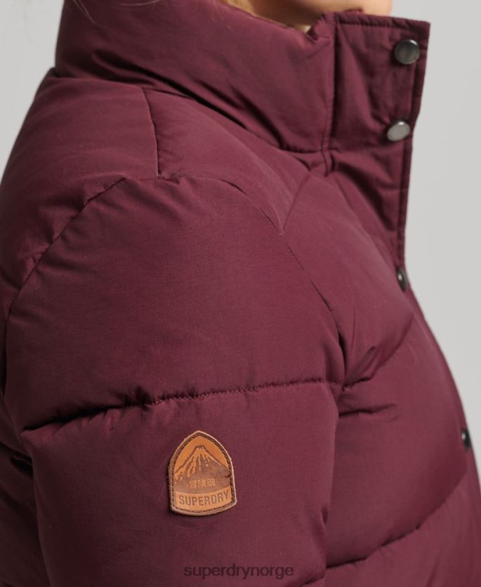 Superdry rød klær 86P46D3697 vintage fjelljakke kvinner