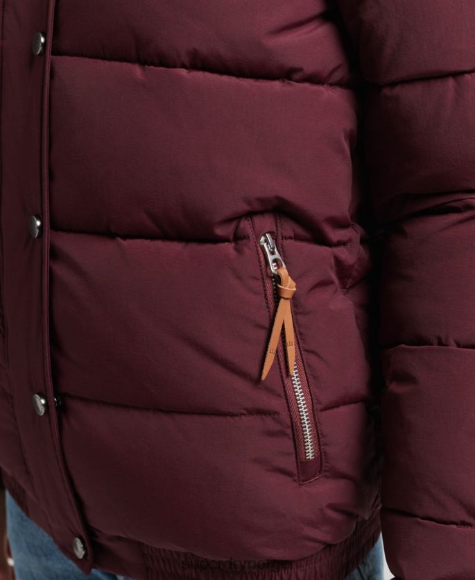 Superdry rød klær 86P46D3697 vintage fjelljakke kvinner