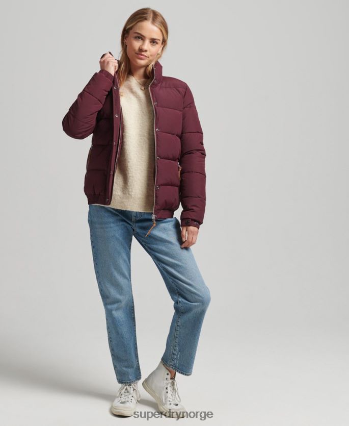 Superdry rød klær 86P46D3697 vintage fjelljakke kvinner