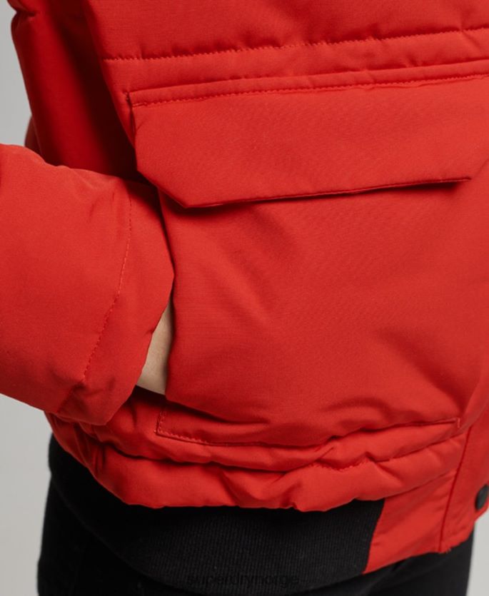Superdry rød klær 86P46D3770 everest bomber jakke kvinner