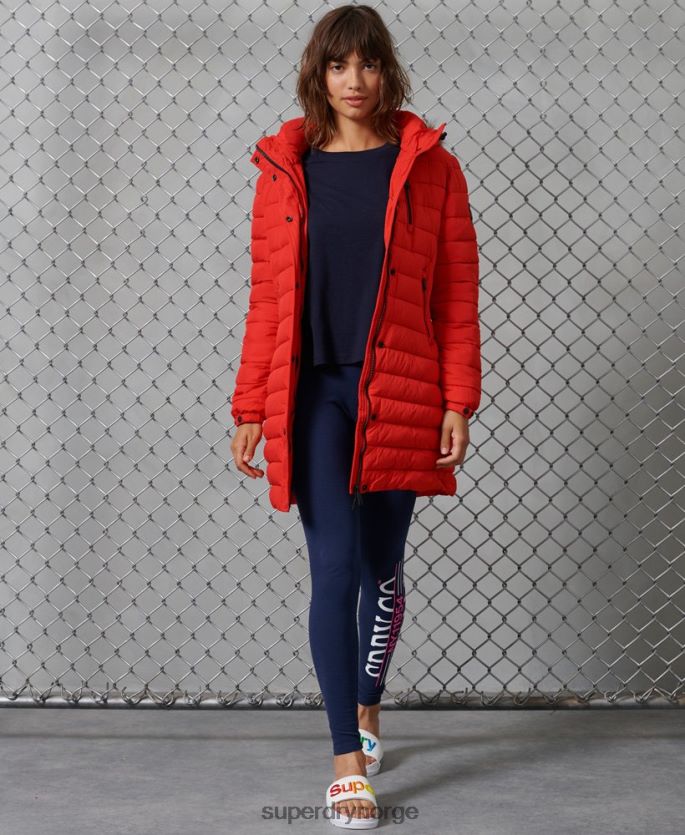 Superdry rød klær 86P46D3812 super fuji jakke kvinner