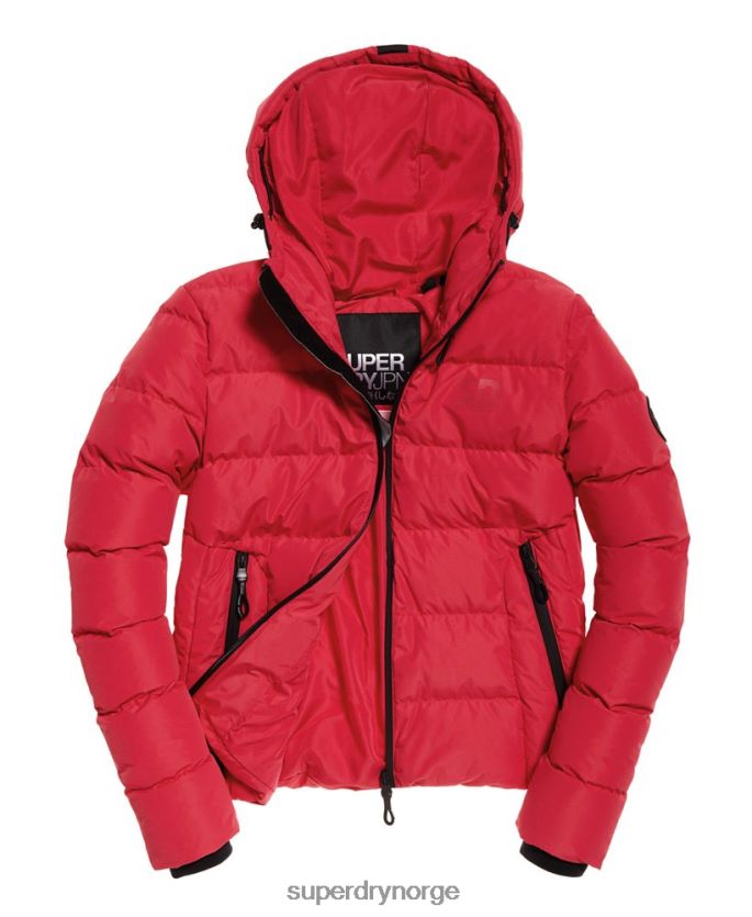 Superdry rød klær 86P46D3831 spirit puffer ikonjakke kvinner