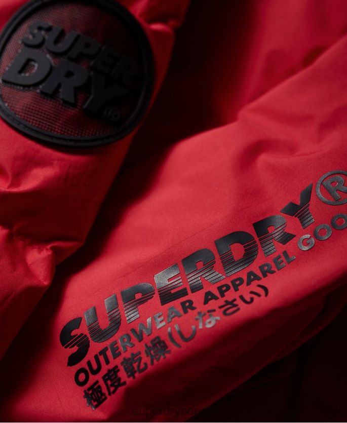 Superdry rød klær 86P46D3831 spirit puffer ikonjakke kvinner