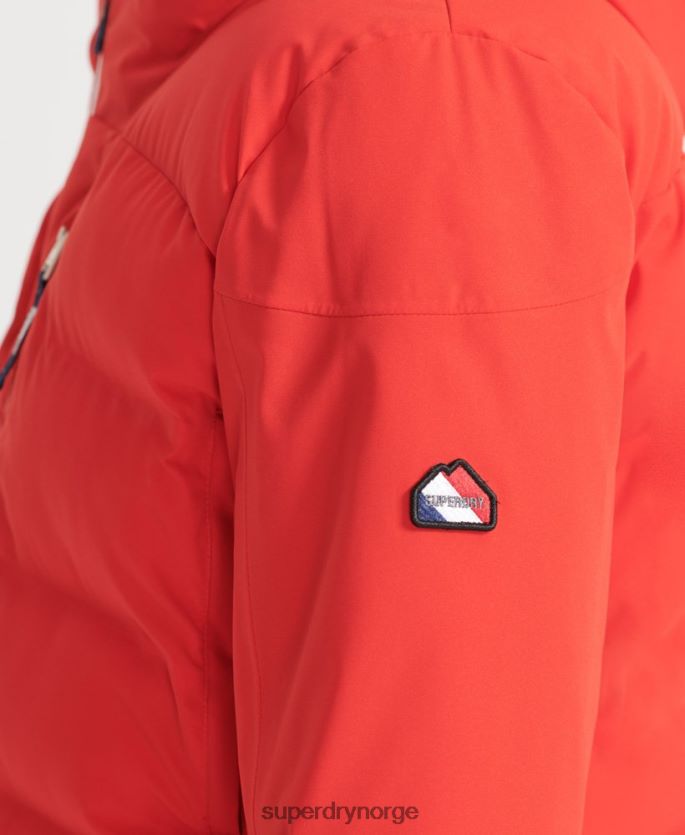 Superdry rød klær 86P46D3832 motion pro pufferjakke kvinner