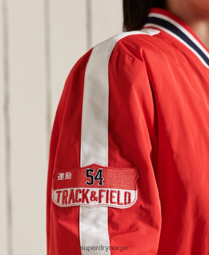 Superdry rød klær 86P46D3842 oversized collegiate bomberjakke kvinner