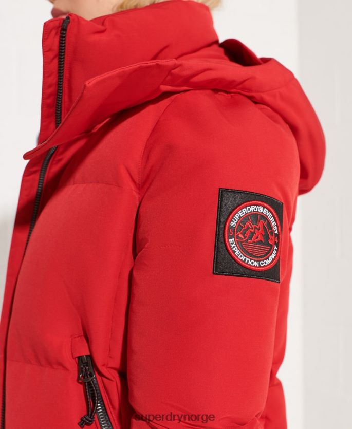 Superdry rød klær 86P46D5494 kode everest bomberjakke kvinner