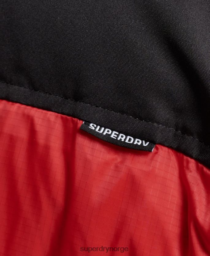 Superdry rød klær 86P46D5524 sportstyle kode pufferjakke kvinner