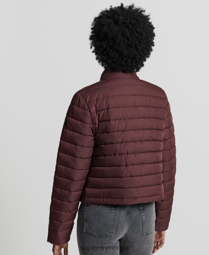 Superdry rød klær 86P46D5535 boksy fuji-jakke kvinner