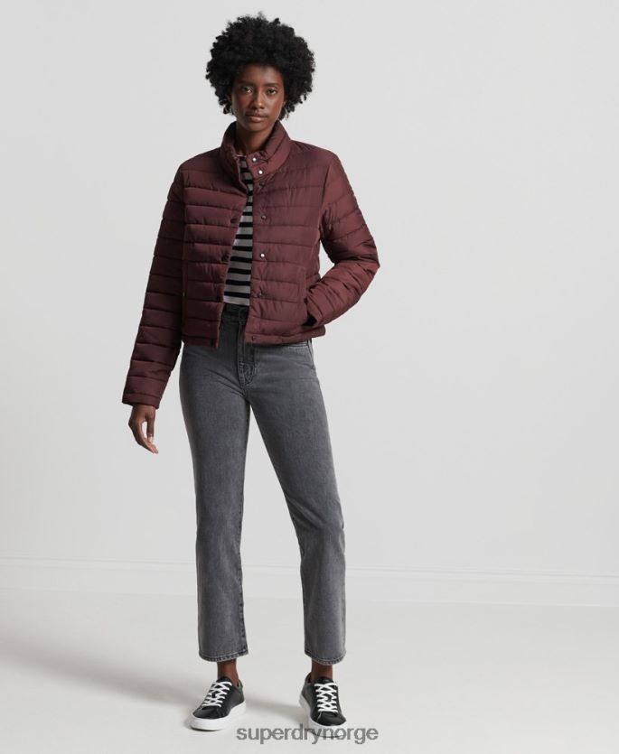 Superdry rød klær 86P46D5535 boksy fuji-jakke kvinner