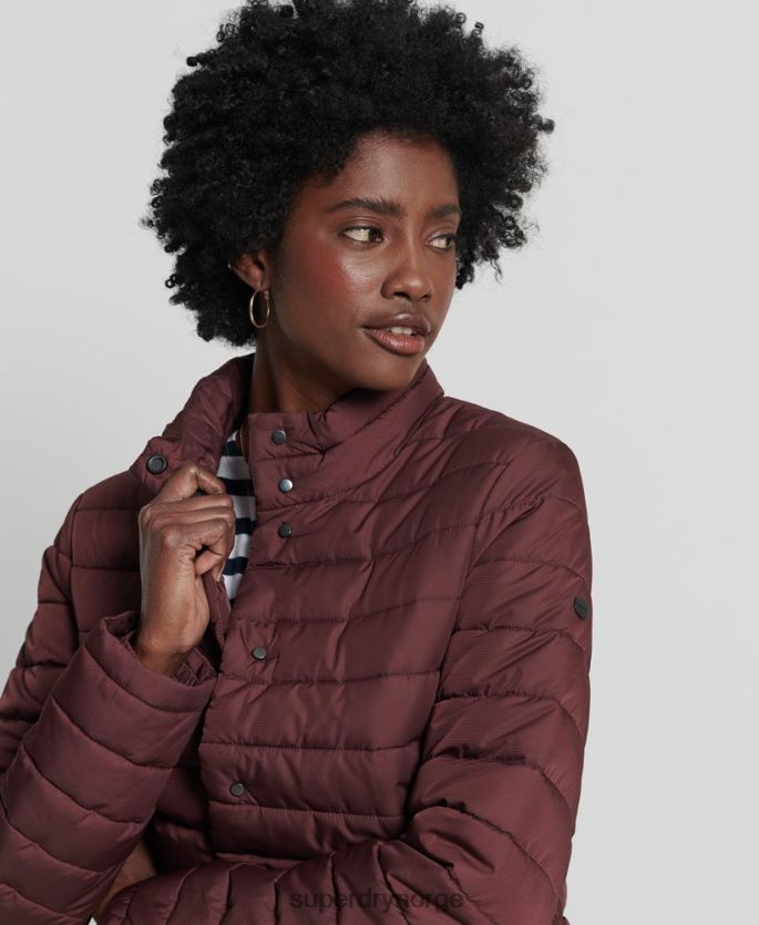 Superdry rød klær 86P46D5535 boksy fuji-jakke kvinner