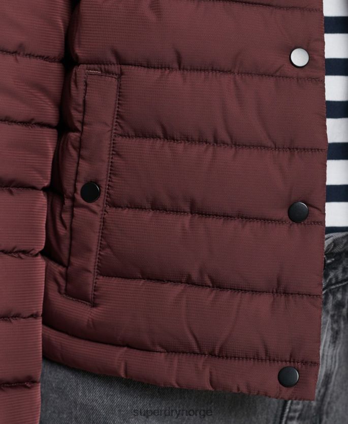 Superdry rød klær 86P46D5535 boksy fuji-jakke kvinner