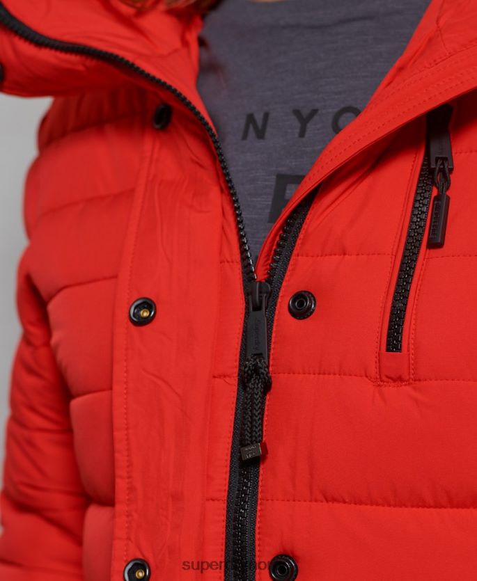 Superdry rød klær 86P46D5542 klassisk fuji-jakke i fuji kvinner