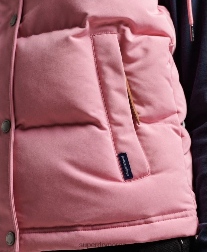 Superdry rosa klær 86P46D3556 vintage hette everest gilet kvinner