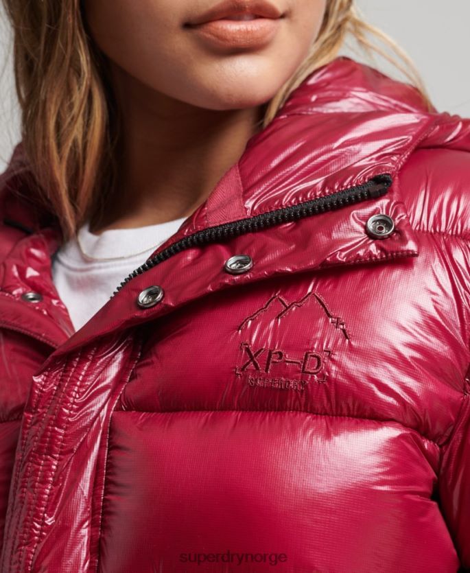 Superdry rosa klær 86P46D3607 shine sportsjakke med hette kvinner